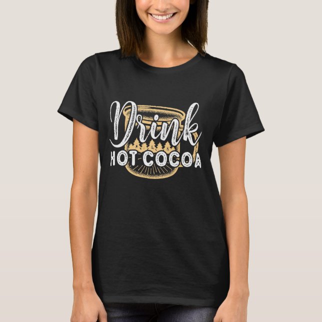 T-shirt Boire du cacao chaud (Devant)