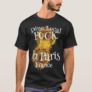 T-shirt Boire du vin local à Paris en France
