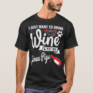 T-shirt Boire du vin mousseux cobayes Premium _1