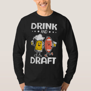 T-shirt Boire Et Ébauche Football Imaginaire Bière