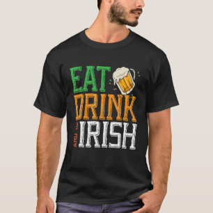 T-shirt Boire et être irlandais Shenanigan Saint Patrick's
