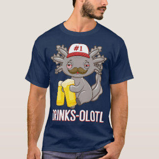 T-shirt Boire la bière Drinksolotl Axolotl Boire