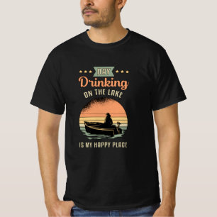 T-shirt Boire La Journée Sur Le Lac Bateau Bateau À Voile