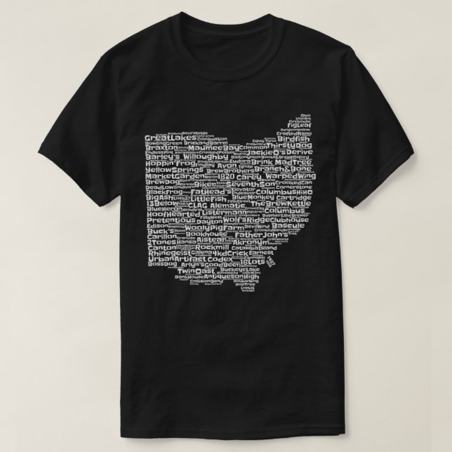 T-shirt Boire les brasseries locales de l'Ohio  (Design devant)