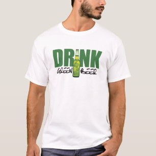 T-shirt Boire plus de bière verte irlandaise