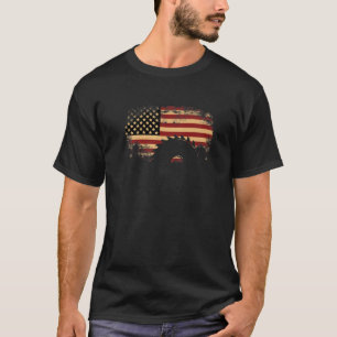 T-shirt Bois charpentier Vintage Patriotique Etats-Unis