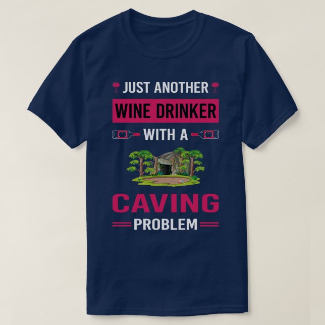 T-shirt Boisson à vin Caving Caver Spelununker Spelunker S (Design devant)