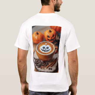 T-shirt Boisson au lait épicée à la citrouille effrayante 