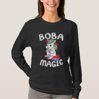 T-shirt Boisson Bulles de Thé Magie Bébé Licorne Bulles