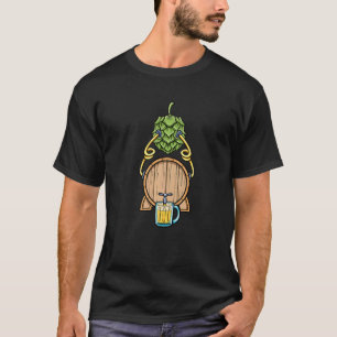 T-shirt Boisson De Bière Alcool Hops De Bière Avec Robinet