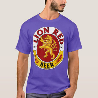 T-shirt Boisson de bière rouge Lion