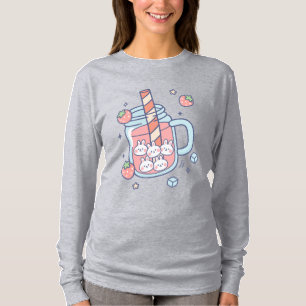 T-shirt Boisson de fraise Kawaii Bunny