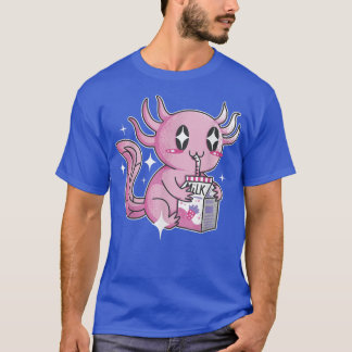 T-shirt Boisson de lait Axolotl Kawaii mignonne Japon