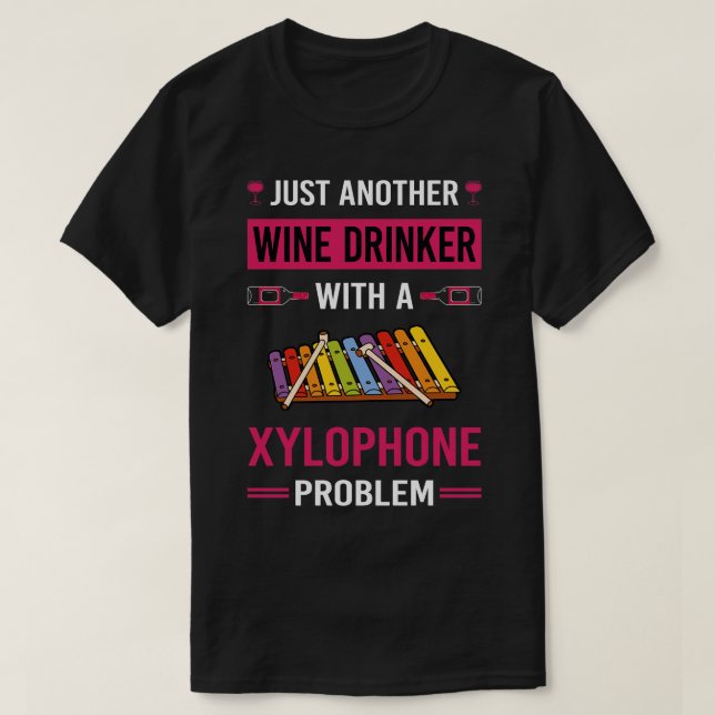 T-shirt Boisson de vin Xylophone (Design devant)