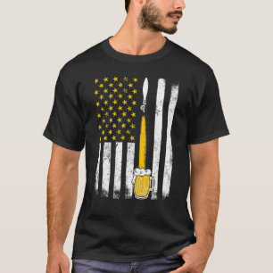 T-shirt Boissons 365 Craft Beer American Flag USA