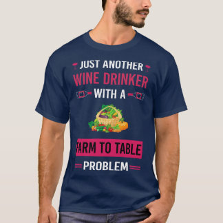 T-shirt Boissons de vin ferme à table
