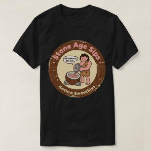 T-shirt Boissons saines de l'âge de pierre rétro