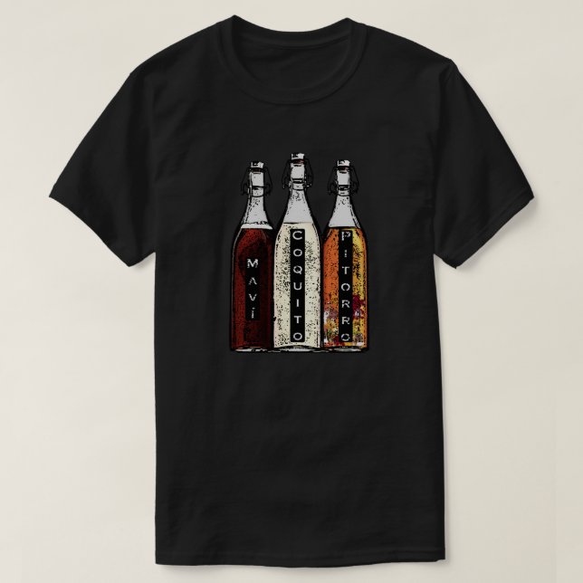 T-shirt Boissons Traditionnelles Portoricaines (Design devant)
