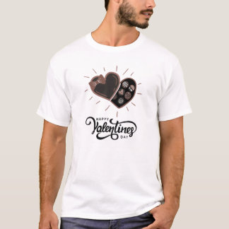 T-shirt Boîte à chocolat de Saint Valentin | happy valenti