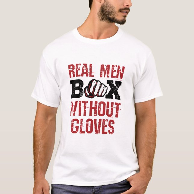 T-shirt Boîte à ongles nu boîte pour hommes véritables boî (Devant)