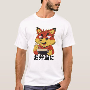 T-shirt Boîte à sushi - Cute Kawaii Anime Fox - japonais A