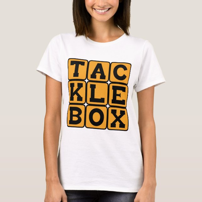 T-shirt Boîte d'articles de pêche, Kit d'outils de pêcheur (Devant)