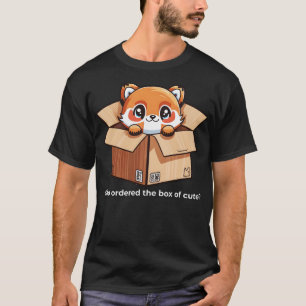 T-shirt Boîte de livraison Panda rouge de mignonne 1