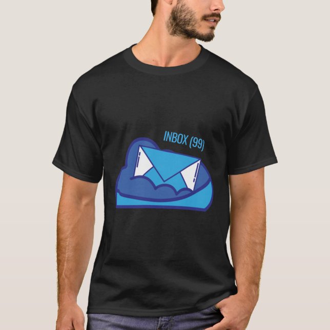 T-shirt Boîte de réception 99 Messages Conversation Mail D (Devant)