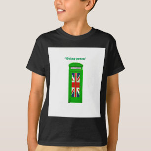 T-shirt Boîte téléphonique londonienne "Go green"