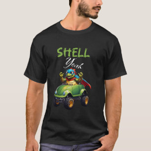 T-shirt Boîte Turtle Cute Monster Truck Shell Ouais Superh