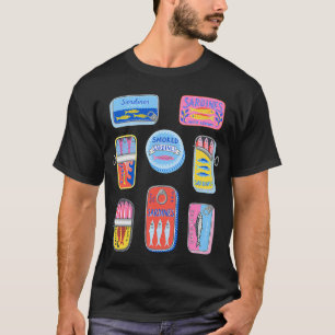 T-shirt Boîtes de sardines rétro mignonnes