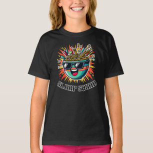T-shirt Bol de nouilles de ramen de dessin animé mignon dr