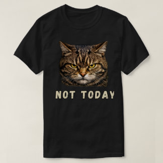 T-shirt Bold Cat Attitude Not Today Minimal Design