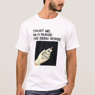 T-shirt Bold Illustration of Gloved Hand Injecting Syringe