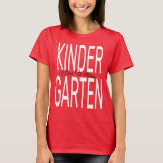 T-shirt Bold Red Kindergarten Typography Back to School T
