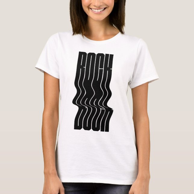 T-shirt bold Rock logo design (Devant)