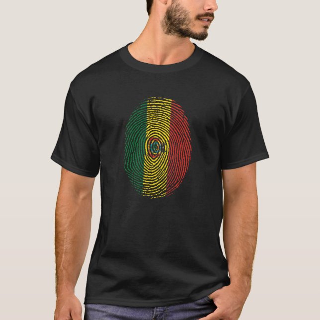 T-shirt Bolivia fingerprint flag (Devant)