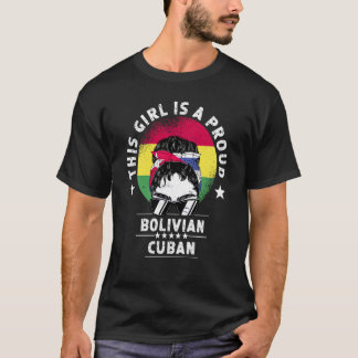T-shirt Bolivia Flag Cuba Grown Women Girl Citizen Pride