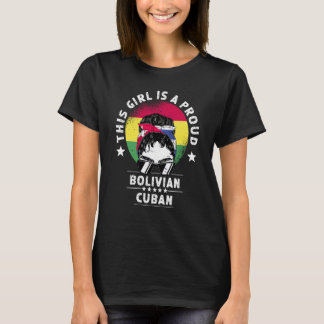 T-shirt Bolivia Flag Cuba Grown Women Girl Citizen Pride