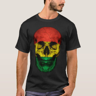 T-shirt Bolivie Drapeau crâne Bottes boliviennes Fière pat