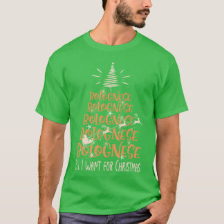 T-shirt Bologne Noël Chien race Christmasree garçon
