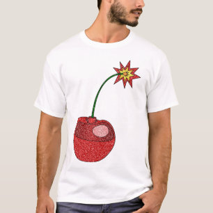 T-shirt Bombe cerise parties scintillant