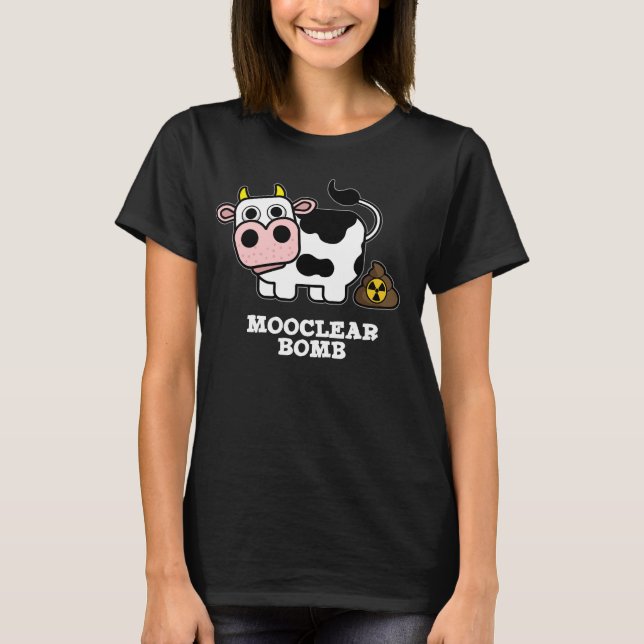 T-shirt Bombe Moocleaire Funny Cow Pun Dark BG (Devant)