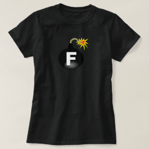 T-shirt Bombe noire du F des femmes