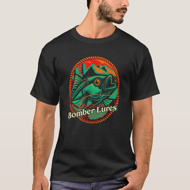 T-shirt Bomber Lures Chasse Hobby Hunter Activités Pêche (Devant)