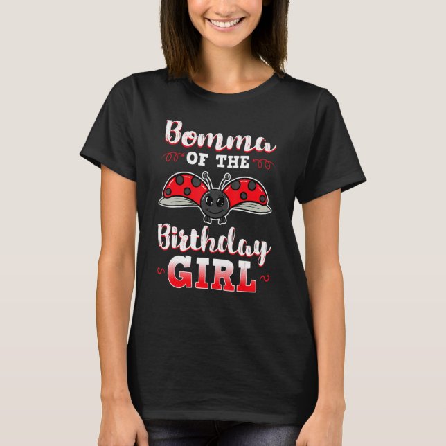 T-shirt Bomme De La Fille D'Anniversaire Ladybug Anniversa (Devant)