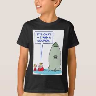 T-shirt bon atomique de bombe de reine de roi