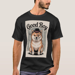T-shirt Bon chien avec Casquette Bowler