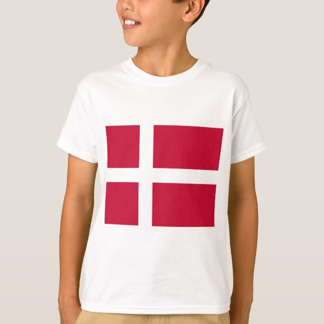 T-shirt Bon marché !Drapeau du Danemark (Devant)