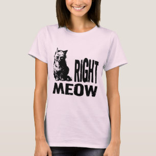 T-shirt Bon MEOW ! Kitty mauvais drôle
